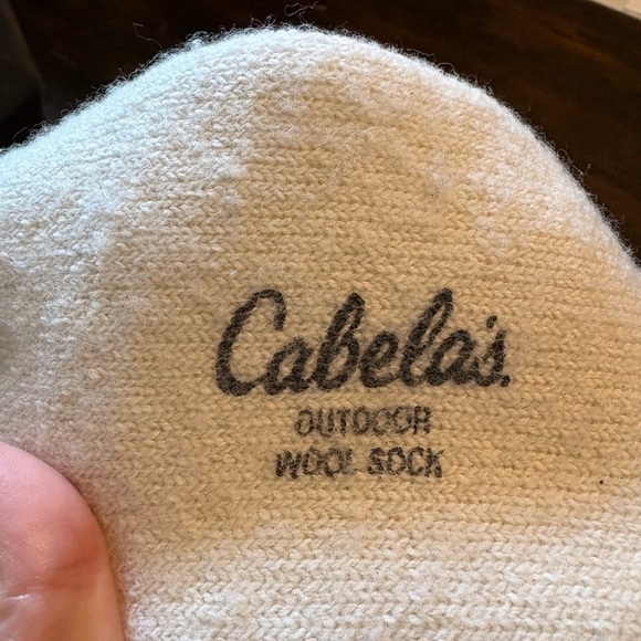 Cabela's Men's Cream and Red Casual Socks - Picture 3 of 3